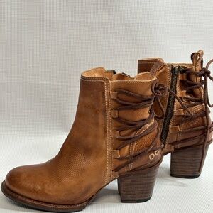 Bed Stu Tan Leather Ankle Booties